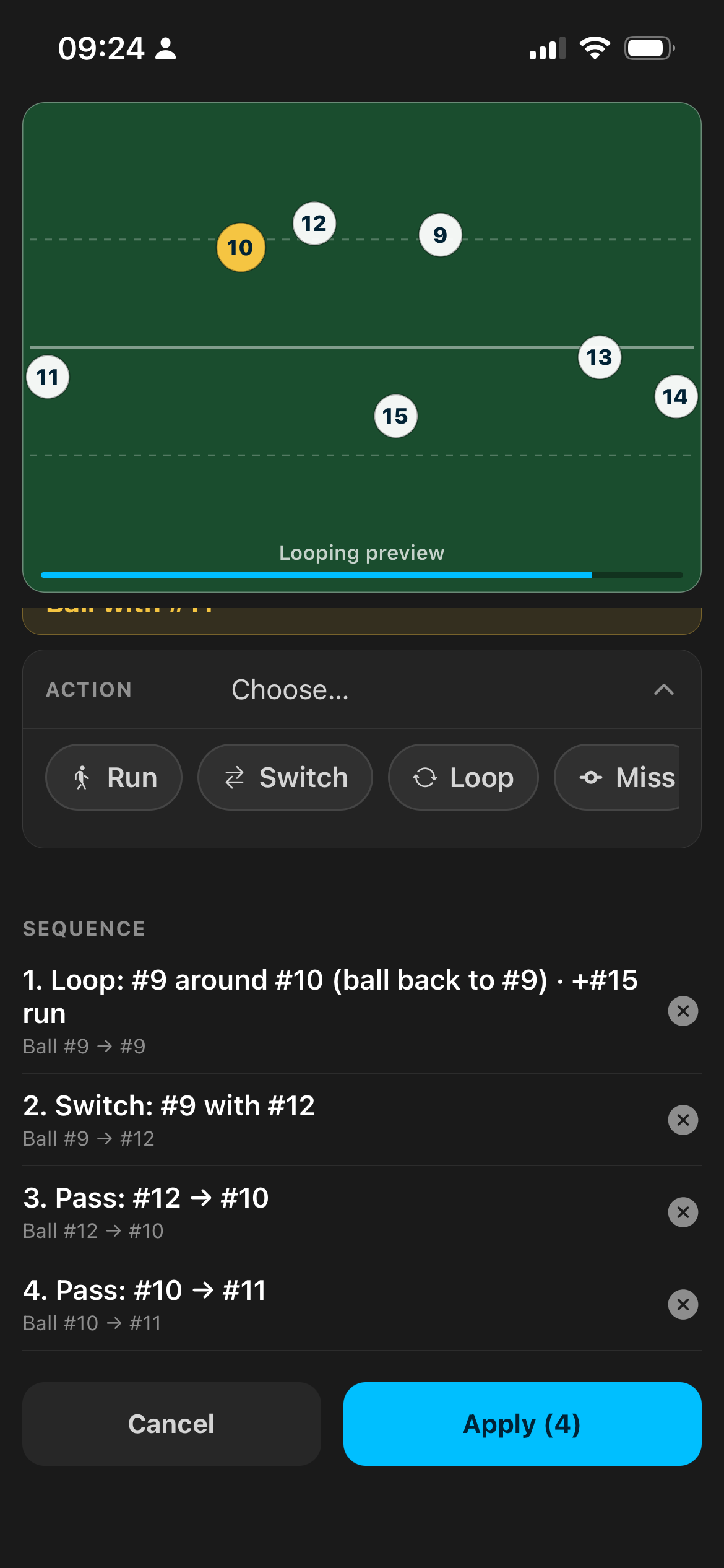 Rugby Moves Move Builder
